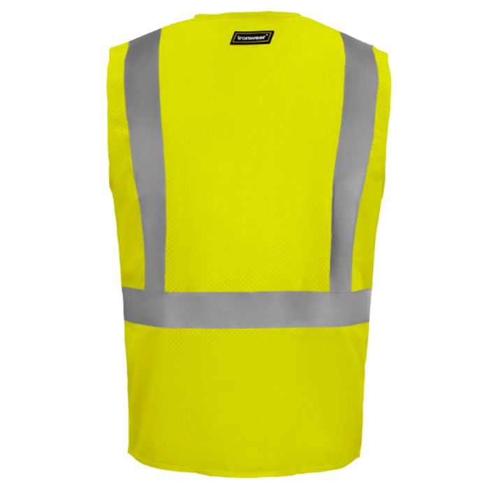 Ironwear 1284FR-LZ MD FR Poly Mesh Vest, Lime, Zip Front, High Visibility - OutdoorPowerDeals Ironwear 1284FR-LZ MD FR Poly Mesh Vest, Lime, Zip Front, High Visibility - OutdoorPowerDeals