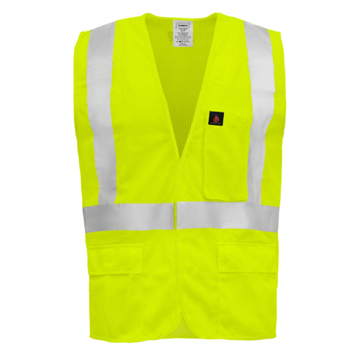 Ironwear 1294FR-L FR Poly Mesh Vest, Lime, High Visibility - OutdoorPowerDeals Ironwear 1294FR-L FR Poly Mesh Vest, Lime, High Visibility - OutdoorPowerDeals