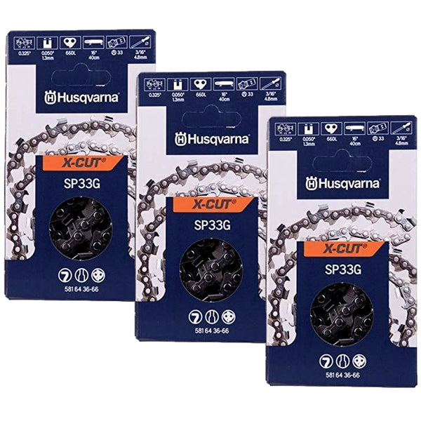 Husqvarna 501840666 Chainsaw Chain 16" H30-66 (3 Pack) - OutdoorPowerDeals