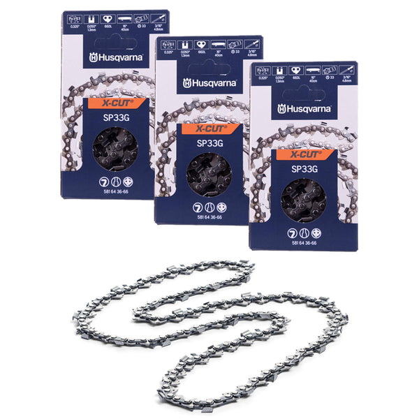 Husqvarna 581643672 Chainsaw Chain 18" SP33G X-Cut 0.325 0.05 72 Dl (3 Pack) - OutdoorPowerDeals