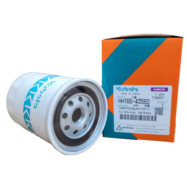Kubota HH166-43560 Fuel Filter OEM Genuine Replacement for Diesel Engines - OutdoorPowerDeals