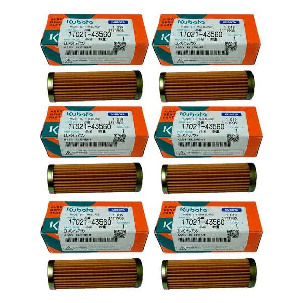 Kubota 1T021-43560 Fuel Filter (6 Pack) - OutdoorPowerDeals