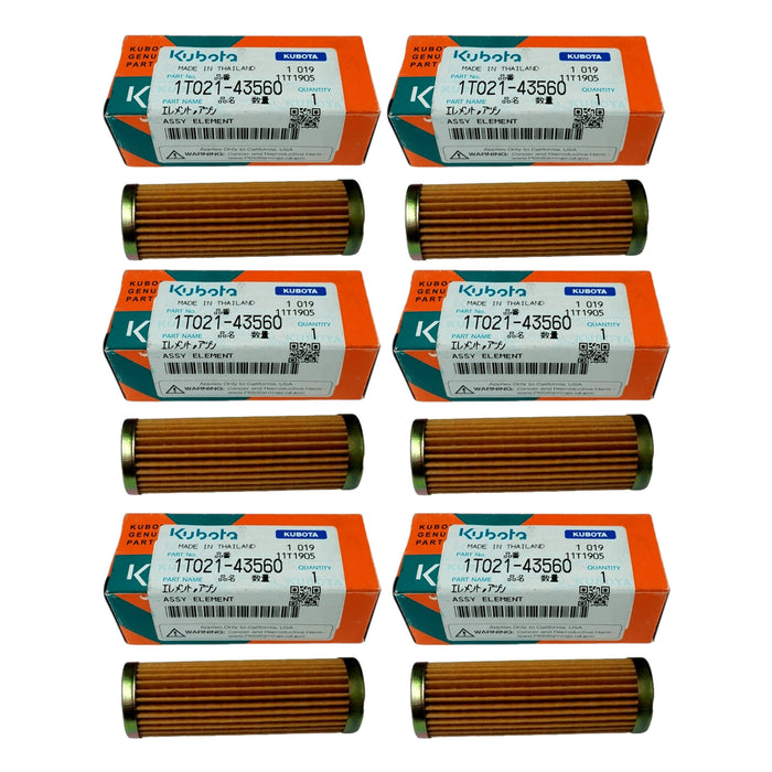 Kubota 1T021-43560 Fuel Filter (6 Pack) - OutdoorPowerDeals Kubota 1T021-43560 Fuel Filter (6 Pack) - OutdoorPowerDeals