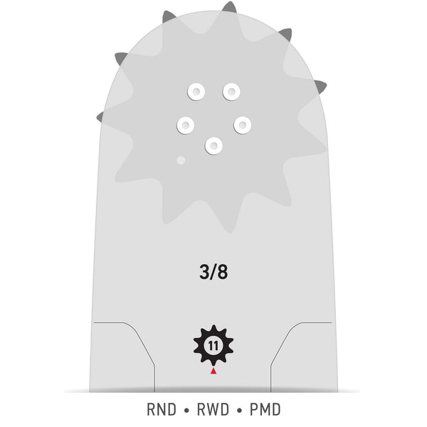Oregon 240RNDD025 .050" Gauge 3/8" Pitch 24" Power Match Bar White