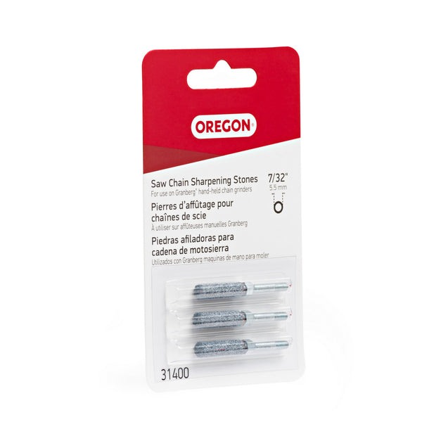 Oregon 7/32-Inch Threaded Chain Saw Sharpening Stones 3-Pack 31400