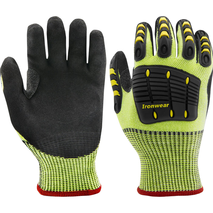 MCR Safety 4885-L Large Impact Gloves Lime/Black Large TPR Protection Hi-Vis - OutdoorPowerDeals MCR Safety 4885-L Large Impact Gloves Lime/Black Large TPR Protection Hi-Vis - OutdoorPowerDeals