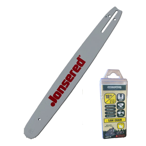 Jonsered/Forster Bar and Chain Combo 18" 581797802/20FC-72E - OutdoorPowerDeals