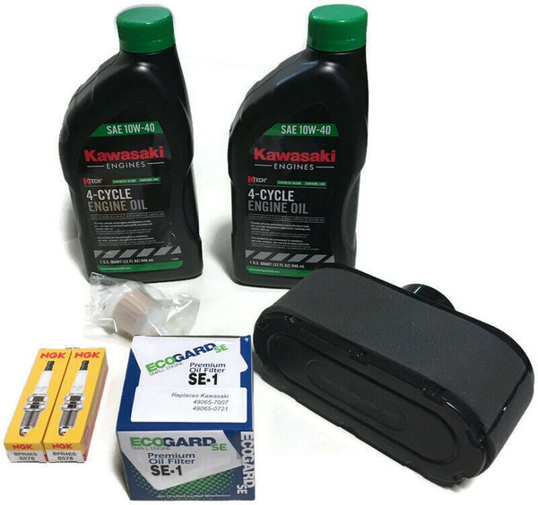 Mowertek Tune-Up Kit 10W40 W/Filter Spark Plugs Oil Filter Fuel Filter Air Filter - OutdoorPowerDeals