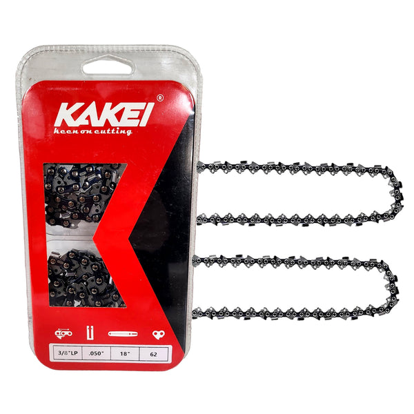 Kakei 1B0Q62 Chain 18'' 3/8''LP 0.050'' 62 Semi Chisel (2 Pack) - OutdoorPowerDeals