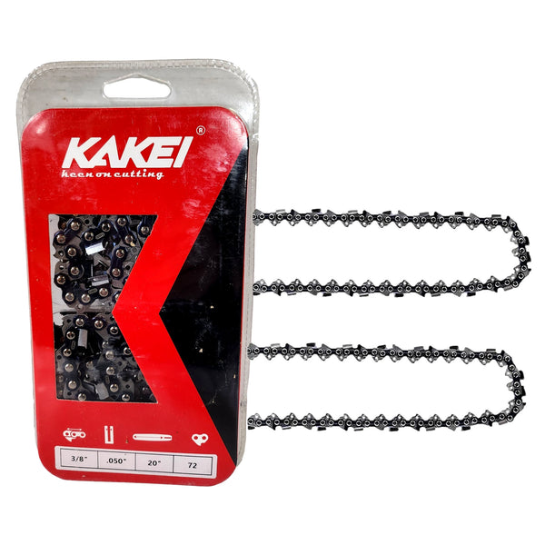 Kakei 2D0Q72 Chain 20'' 3/8'' 0.050'' 72 full chisel (2 Pack) - OutdoorPowerDeals