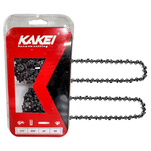Kakei 2C0Q80 Chain 20'' .325'' 0.050'' 80 full chisel (2 Pack) - OutdoorPowerDeals