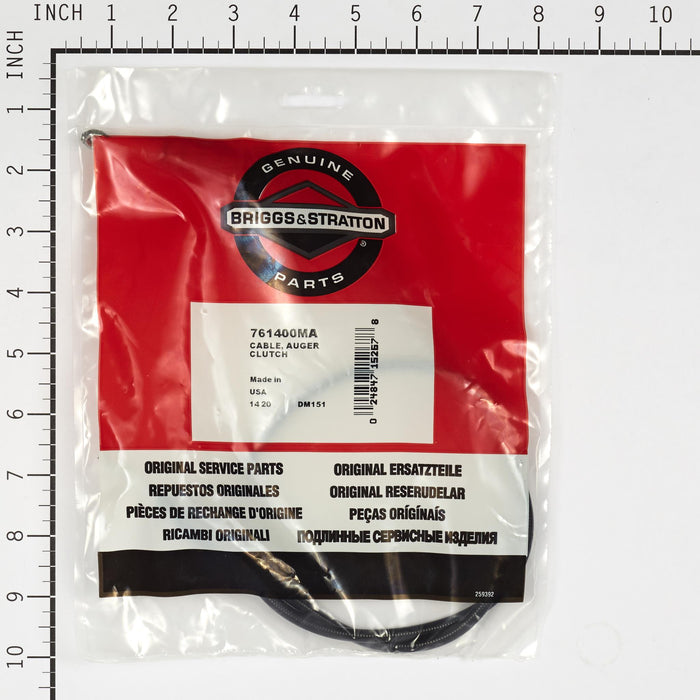 Murray 761400MA Auger Clutch Cable Murray 761400MA Auger Clutch Cable