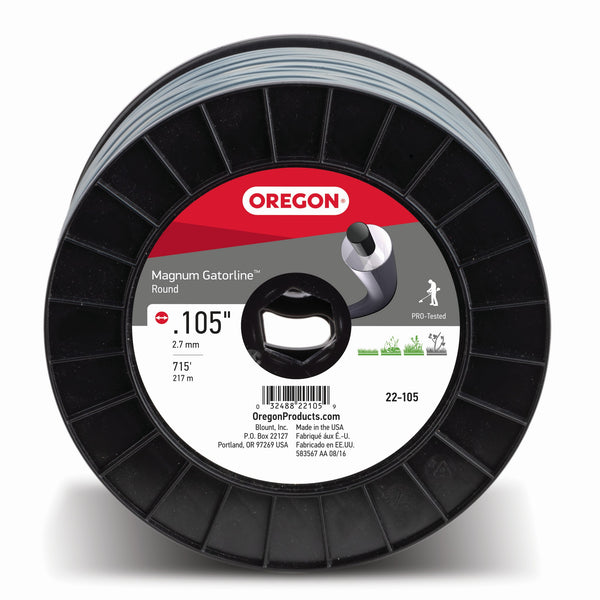 Oregon 22-105 Magnum Gatorline Round Trimmer Line .105-Inch by 685-FootGray Default Title