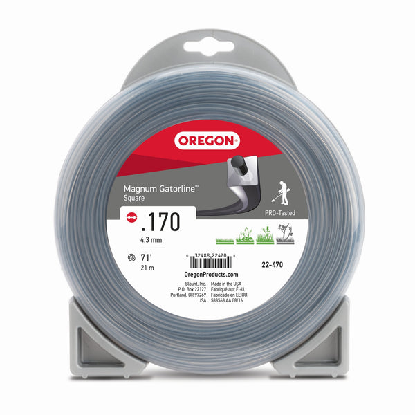 Oregon 22-470 Magnum Gatorline Square Trimmer Line .17-Inch by 71-Foot Gray Default Title