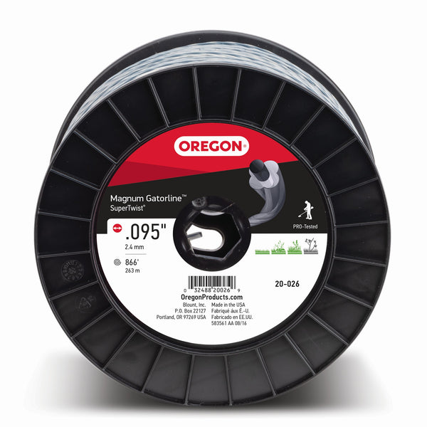Oregon 20-026 Super-Twist Magnum Gatorline String Trimmer Line .095-Inch Diameter 3-Pound Spool Default Title