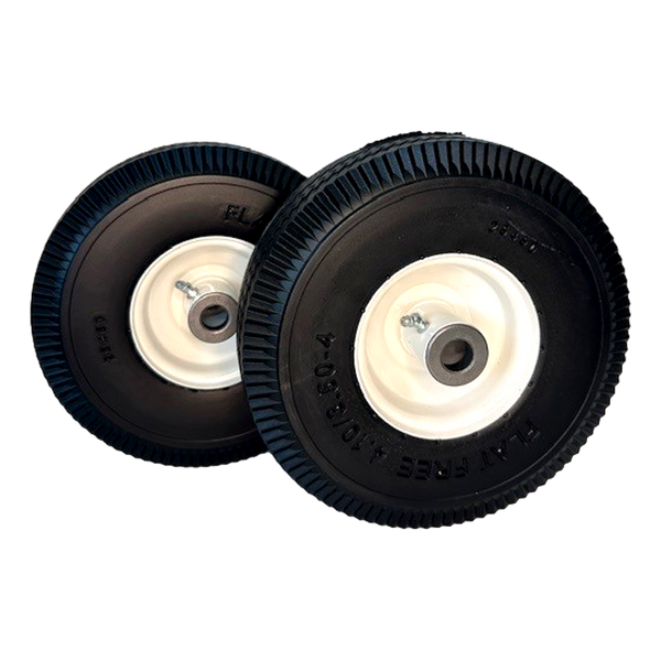 MowerTek 15087 Wheel Time Cutter 4.10/3.50-4 Ply Flat Free (Set of 2) - OutdoorPowerDeals