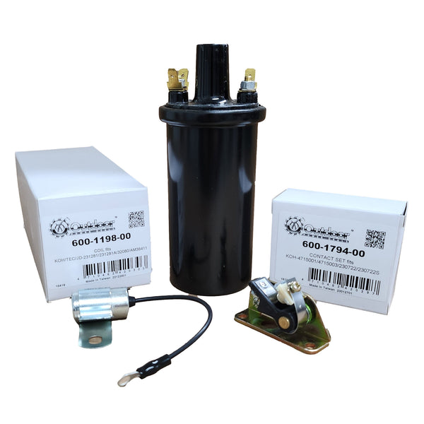 Mowertek 620-1781 Ignition Kit For Kohler K241 K301 K321 K341 K361 Coil Points Condenser (3 Pieces)