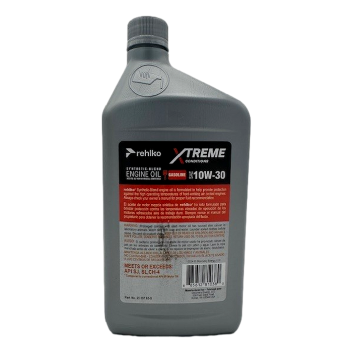 Rehlko (Kohler) 25 357 65-S 10W-30 Synthetic Engine Oil OEM