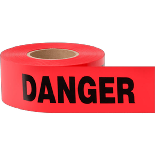 Ironwear 1103-02 Barrier Tape, "Danger," Red, 1.5 Mil, 1000' Roll