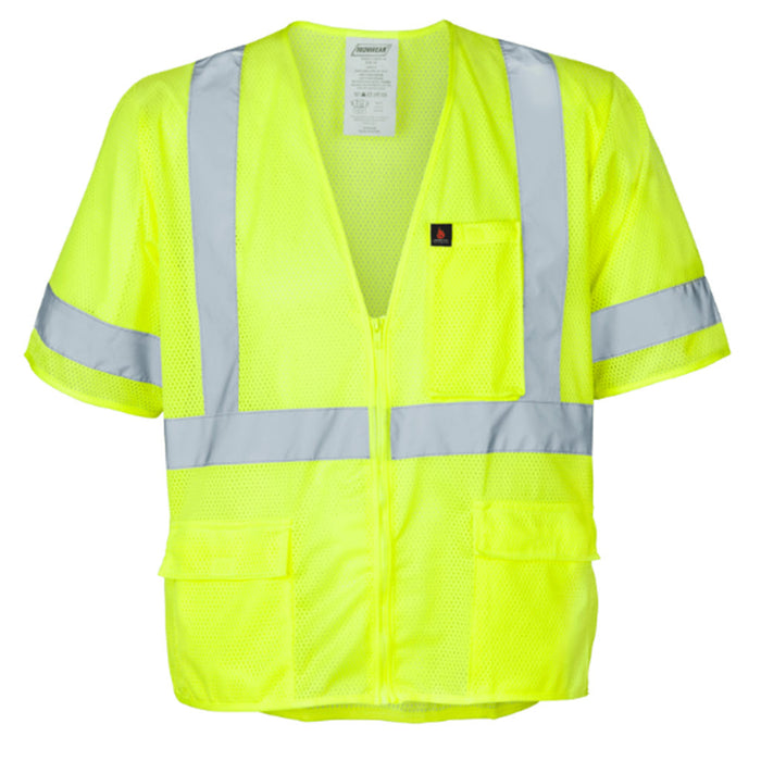 VEST FLAME RESISTANT POLY MESH LIME 1294FR