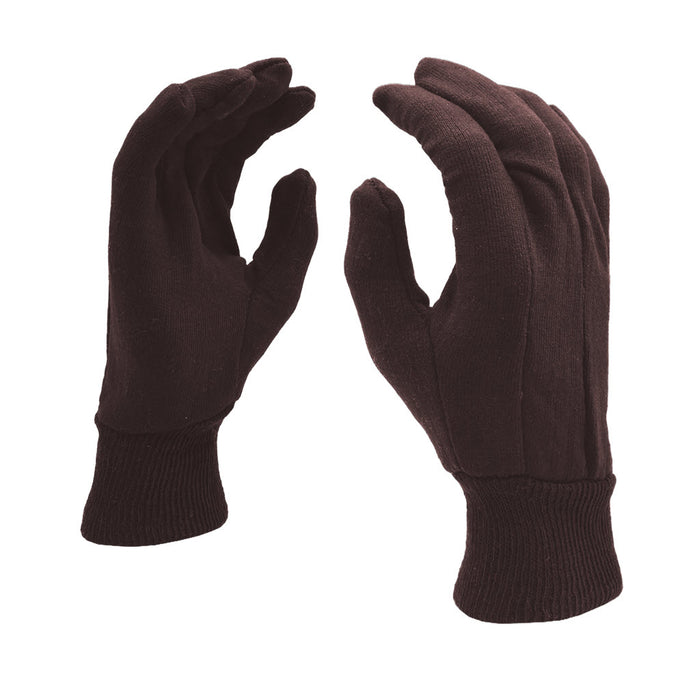 CORDOVA GLOVES JERSEY POLY/COTTON BROWN LARGE 1400