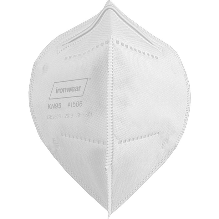 Ironwear KN95 Face Mask Disposable White 1506 Respirator Protective Gear