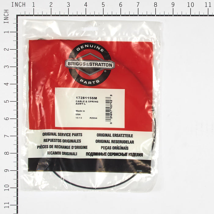 Briggs & Stratton 1728115SM Replacement Cable & Spring