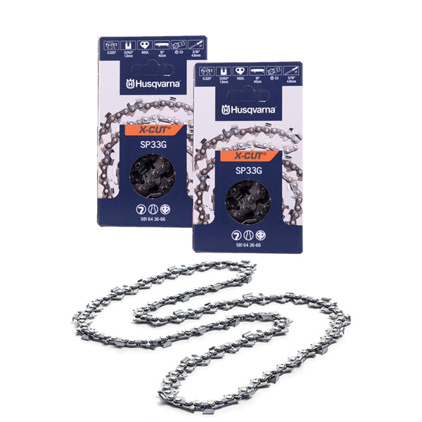 Husqvarna 581643680 Chainsaw Chain 20" SP33G X-Cut 0.325 0.05 80 Dl (2 Pack)