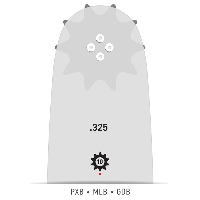 Oregon 208PXBK095 chainsaw bar nose sprocket detail