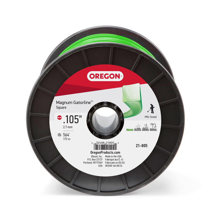 Oregon 21-805 Gatorline 3-Pound Spool of .105-Inch-by-538-Foot Square String Trimmer LineGreen