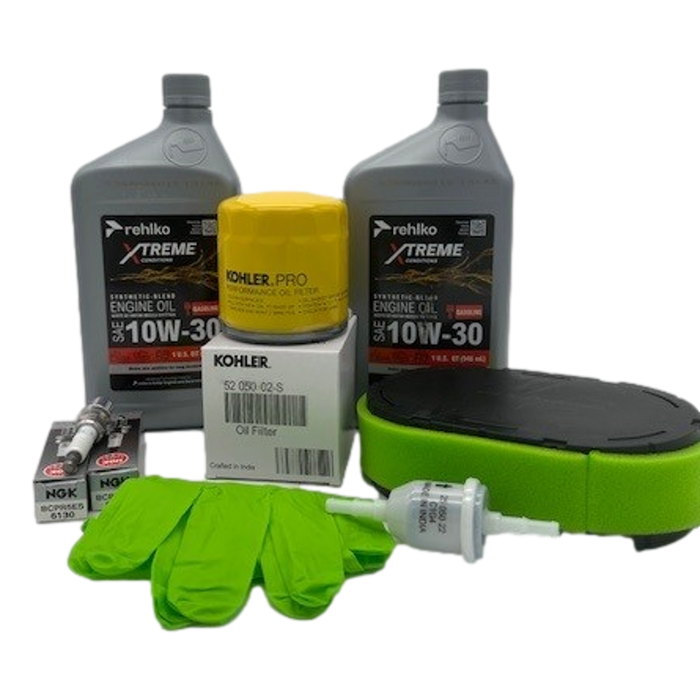 Rehlko / Kohler 10W-30 Tune-Up Kit (7 Pc) Air Fuel Oil Filters Spark Plugs