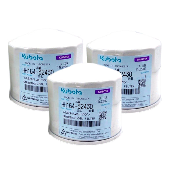 Kubota HH164-32430 Oil Filter (3 Pack)