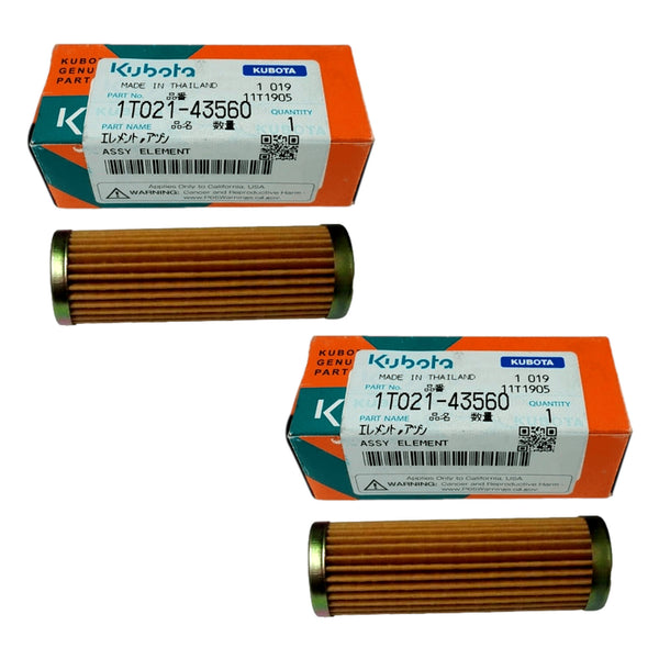 Kubota 1T021-43560 Fuel Filter (2 Pack)