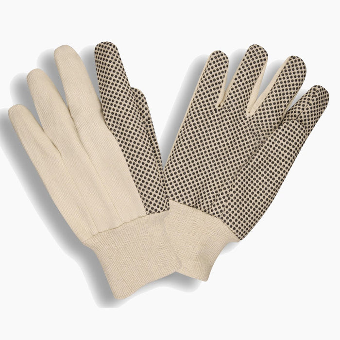CORDOVA 10oz Cotton Canvas Work Gloves w/ Black Dots 2610 – Durable Grip
