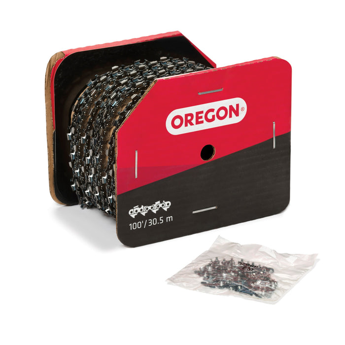 Oregon 27AX100U 100ft Reel of Micro-Chisel Chain 0.404-Inch Pitch Skip Sequence