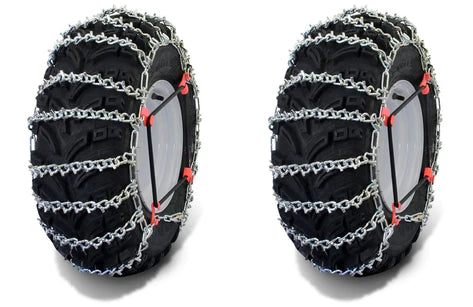 Xtorri ATV 2 Link spacing Tire chains with tensioner 24x8-1124x8-12 24x9-12 25x8-12