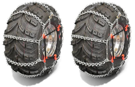 Xtorri ATV 4-Link Spacing Ladder Alloy Tire Chains with Tensioners 24x9-11 24x10-11 24x10-12 25x10.00-12