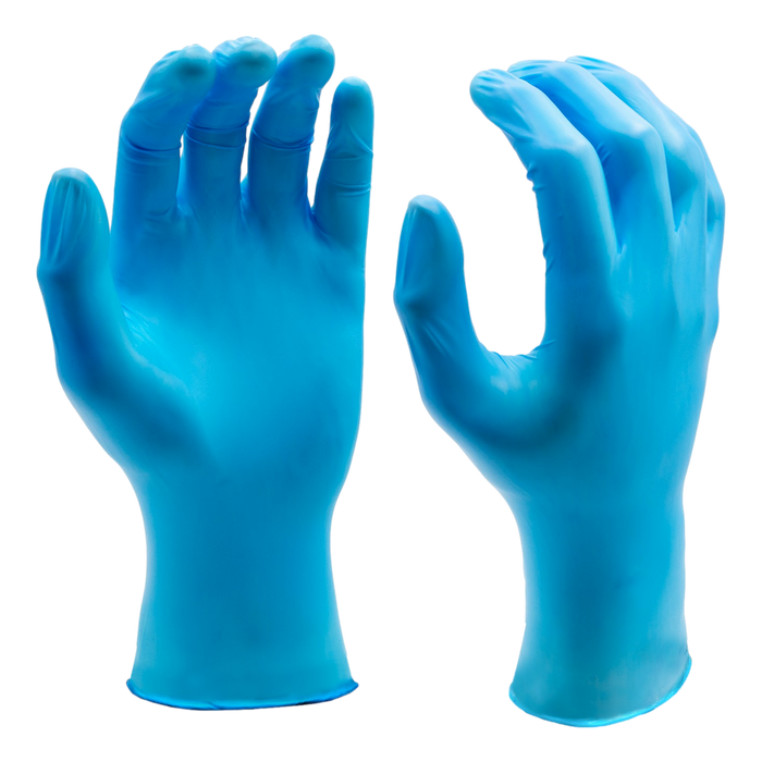 Cordova Silver 4095-L Nitrile Gloves – 4mil, Powder-Free, Blue (Large)