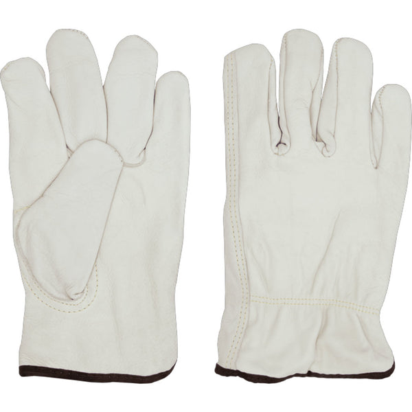 Ironwear 4189 Buffalo Leather Gloves, Alabaster Finish, Durable Work Gloves