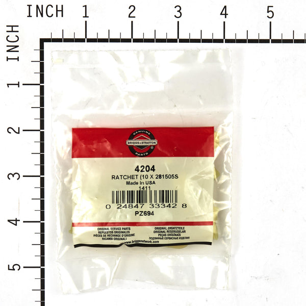 Briggs & Stratton 4204 Ratchet Pawl Contains 10 of 281505S