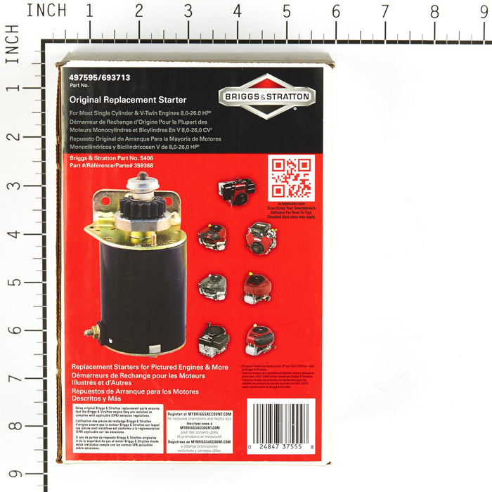 Briggs & Stratton 497595 Starter Motor
