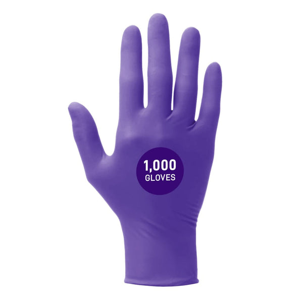 KleenGuard 55081 Purple Nitrile Gloves 6 Mil Disposable, Powder-Free, Professional Grade, Box of 100