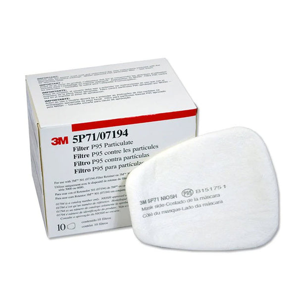 3M 5P71 P95 Particulate Filter, Use with 5000 Series Respirators and 6000 Series Cartridges (10 Pack)