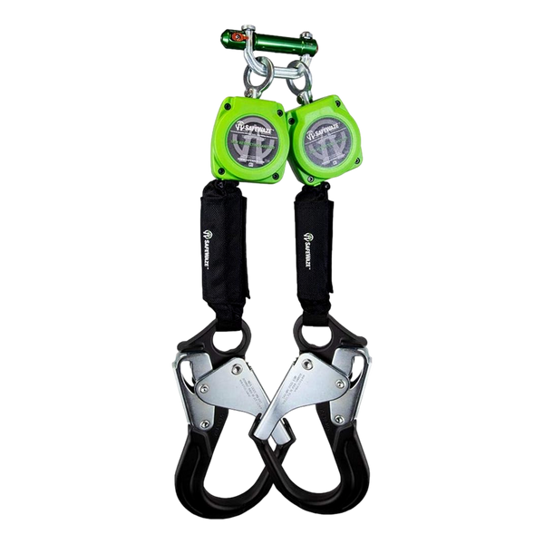 Safewaze 019-5055 6' Web Dual Leg Retractable with Aluminum Rebar Hooks & 9013 BWB