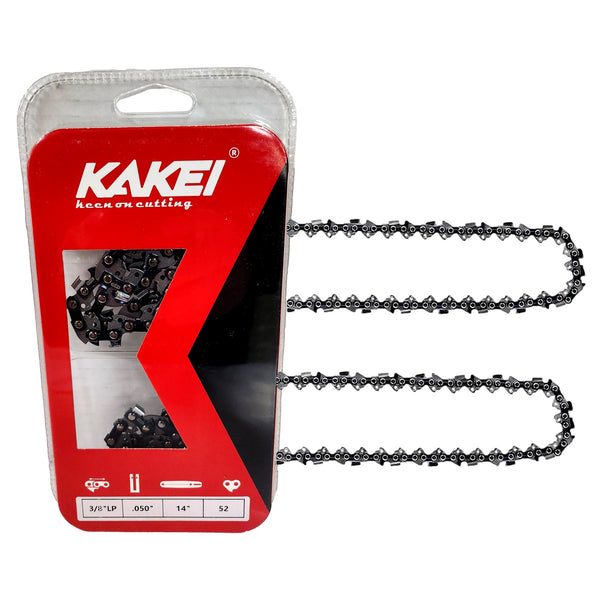 Kakei 1B0Q52 Chain 14'' 3/8'' LP 0.050'' 52 Semi Chisel (2 Pack)