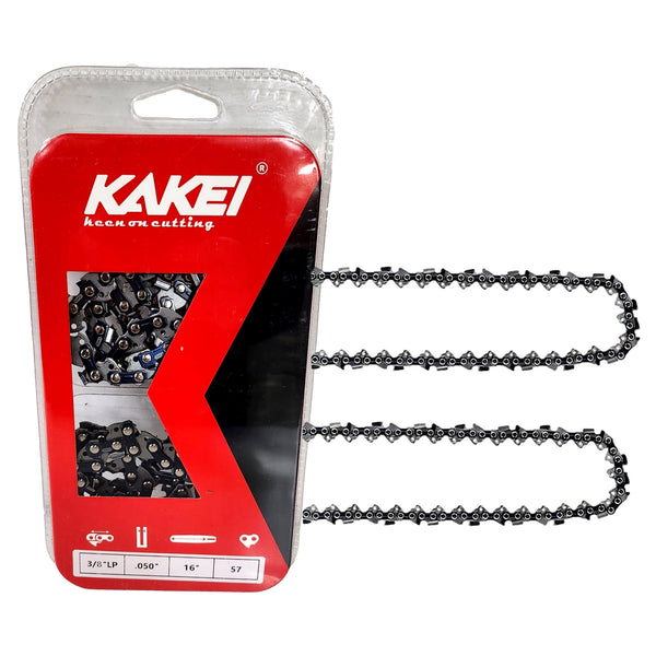 Kakei 1B0Q57 Chain 16'' 3/8'' LP 0.050'' 57 Semi Chisel (2 Pack)