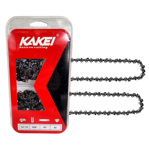 Kakei 1B0Q62 Chain 18'' 3/8''LP 0.050'' 62 Semi Chisel (2 Pack)