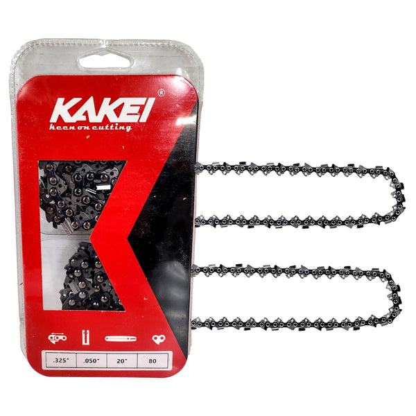 Kakei 2C0Q80 Chain 20'' .325'' 0.050'' 80 full chisel (2 Pack)
