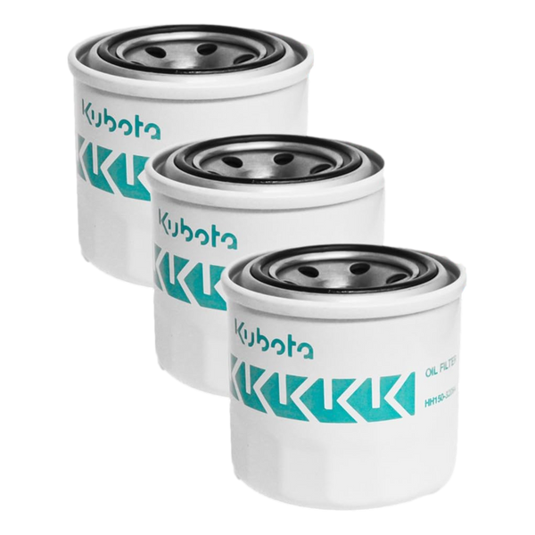 Kubota HH1J0-32340 Oil Filter 3 Pack OEM Replaces HH150-32430 D902 D1105 V1505 V2403 Engines - OutdoorPowerDeals