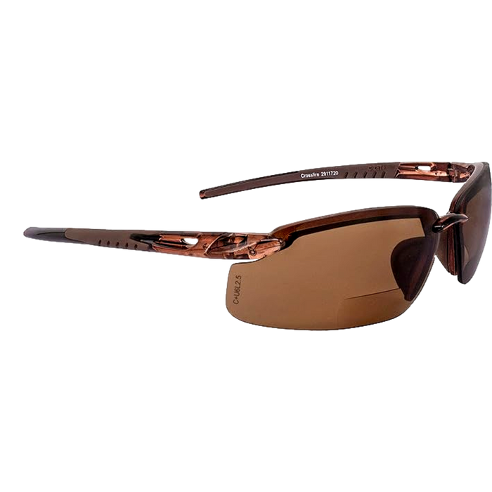 Radians ES5 Half Frame Reader Safety Glasses Brown/Brown Pack of 12